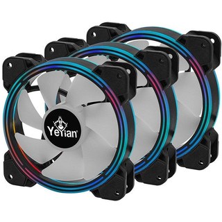 Yeyian Typhoon LII Master Kit 3 Ventilateurs ARGB 120 mm Noir + 2 Bandes LED ARGB + Contrôleur