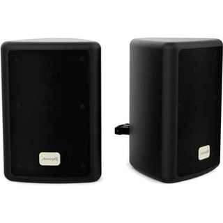 Audibax Pícolo PR-41 Paire d'enceintes bibliothèque et système audio HiFi avec support mural