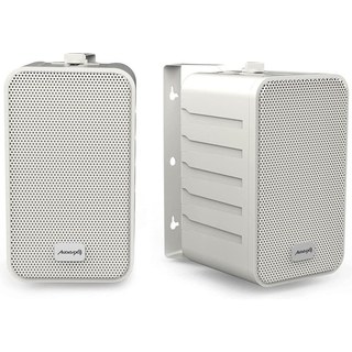Audibax Pícolo PR-42W Paire d'enceintes bibliothèque et système audio HiFi avec support mural