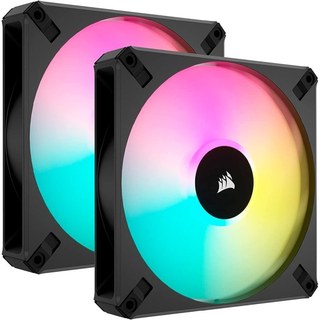 Corsair iCUE AF140 RGB ELITE Dual 140 mm PWM Fan Set Noir avec contrôleur iCue