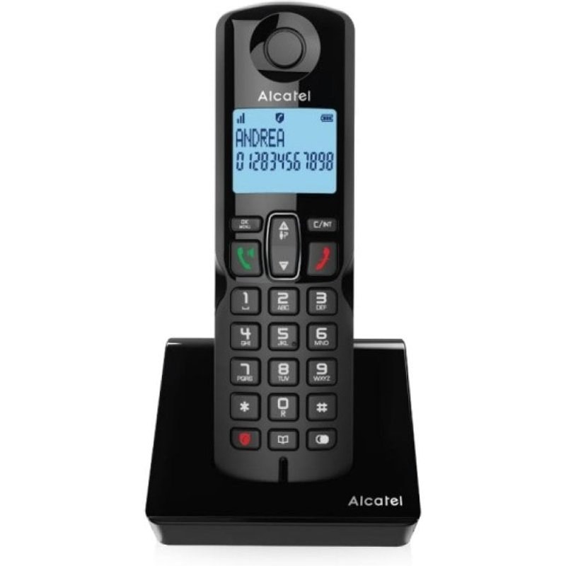 Alcatel S280 EWE Téléphone DECT Identification de l'appelant Noir