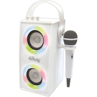 Lexibook iParty Enceinte Bluetooth portable avec microphone et effets lumineux Blanc