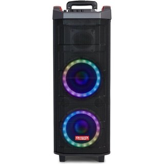 Aiwa KBTUS-608 Enceinte Bluetooth portable avec Karaoké 600W + 2 Microphones