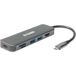 Station d'accueil USB-C D-Link DUB-2327 HDMI Lecteur SD 4K 60 W Gris