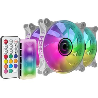 Mars Gaming MF-3DKIT Kit 3 Ventilateurs ARGB 12CM Infinity Mirror Blanc
