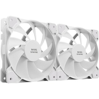 Mars Gaming MFPROX2W Lot de 2 ventilateurs blancs 120 mm