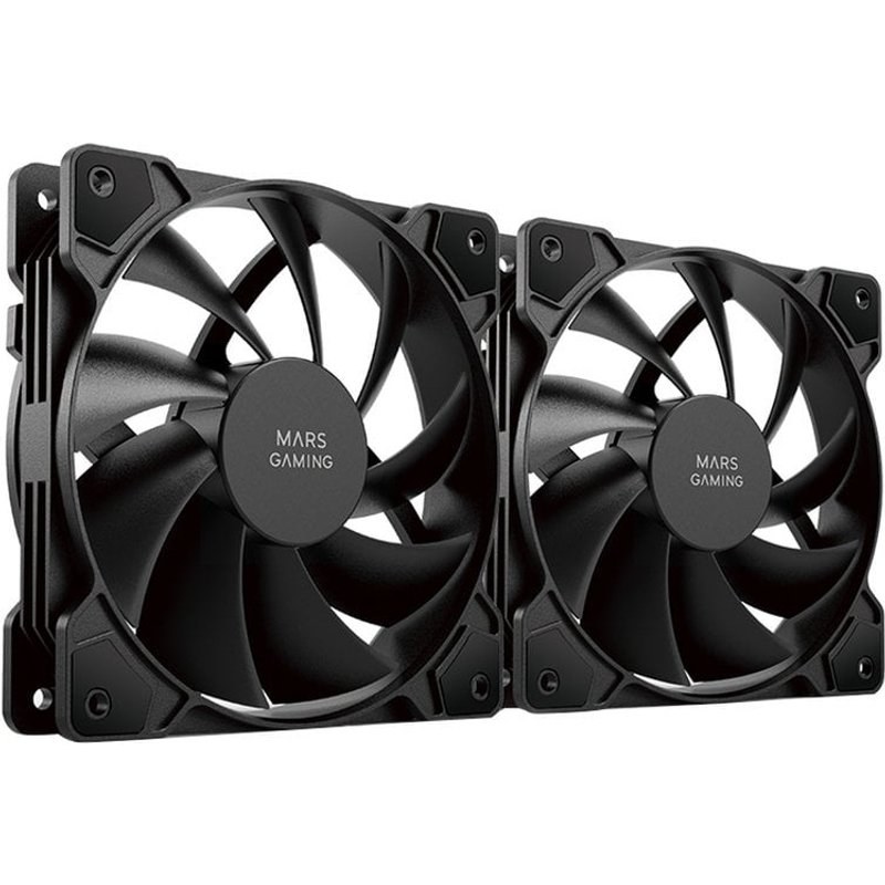 Mars Gaming MFPROX2 Lot de 2 ventilateurs noirs 120 mm