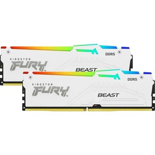 Kingston FURY Beast RGB White DDR5 6000 MHz 64 Go 2X32GO CL36