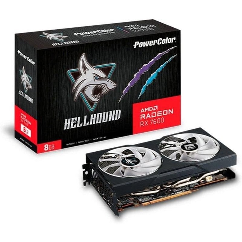 Carte Graphique PowerColor Hellhound AMD Radeon RX 7600 8 Go GDDR6