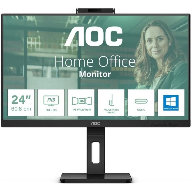 AOC 24P3CW écran plat de PC 60,5 cm (23.8") 1920 x 1080 pixels Full HD LED Noir