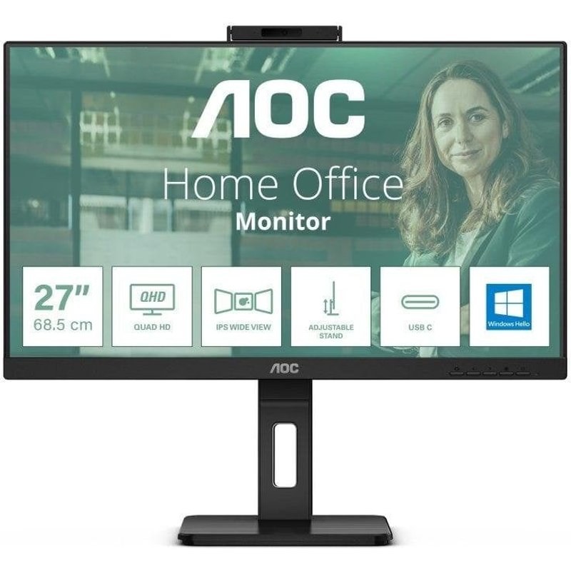 Écran PC AOC Q27P3QW 27" Quad HD 75 Hz IPS Webcam Haut-parleurs