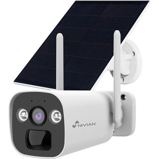 Caméra de surveillance Nivian Bullet 2K Vision Nocturne Extérieure Détection IA Panneau