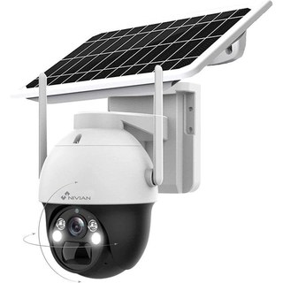Caméra de surveillance Nivian 2K Vision Nocturne Intérieur et Extérieur Détection IA Panneau