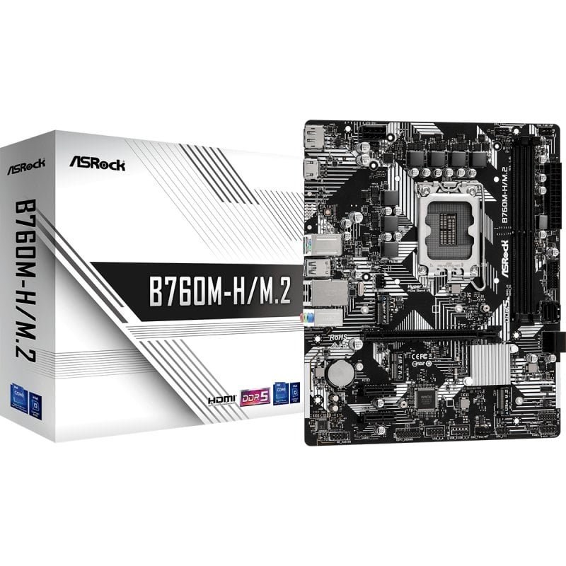 Asrock B760M-H/M.2 carte mère Intel B760 LGA 1700 micro ATX