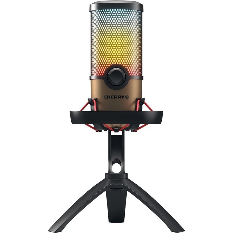 CHERRY UM 9.0 PRO RGB Noir, Cuivre Microphone de table