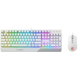 MSI Vigor GK30 Combo White clavier Souris incluse USB QWERTY Français Blanc