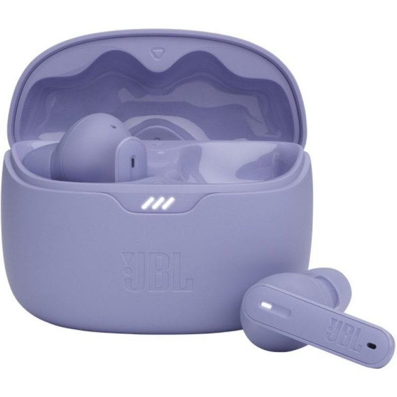 Casque sans fil JBL Tune Beam, suppression active du bruit avec Smart Ambient Purple