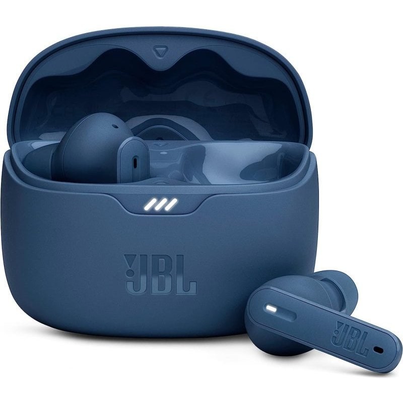 Casque sans fil JBL Tune Beam, suppression active du bruit avec Smart Ambient Blue