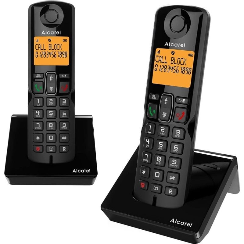 Téléphones sans fil Alcatel S280 Duo noirs