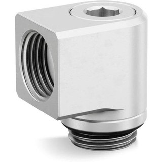ekwb Raccord EK Water Blocks 90º 1/4 Gris en laiton satiné et titane
