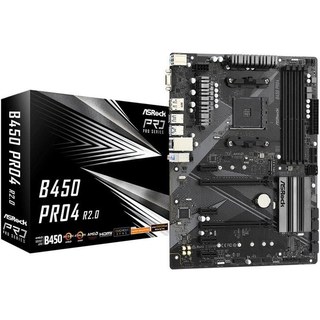 Asrock B450 PRO4 R2.0 AMD B450 Emplacement AM4 ATX