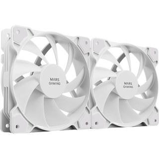 Mars Gaming MF-PWMX2 Kit 2 Ventilateurs Ultra Silencieux 120 mm avec Système Anti-vibration