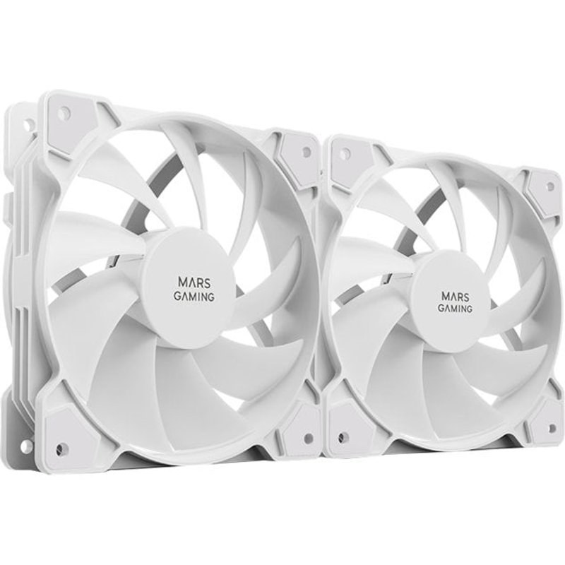 Mars Gaming MF-PWMX2 Kit 2 Ventilateurs Ultra Silencieux 120 mm avec Système Anti-vibration