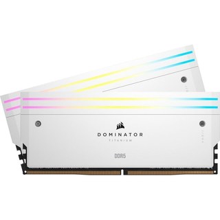 Corsair Dominator Titanium DDR5 6000 MHz 32 Go 2 x 16 Go CL30 XMP Blanc