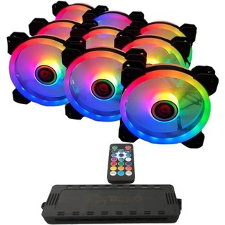 Kit d'unité de contrôle Talius Iris Spectrum ARGB + 9 ventilateurs supplémentaires 120 mm noir