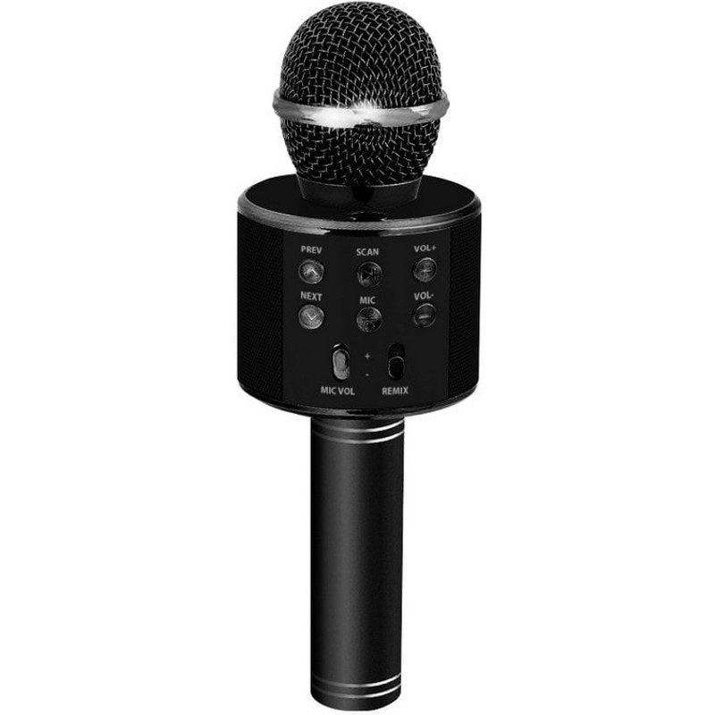 pccom-essential PcCom Essential Popstar Microphone Karaoké Noir
