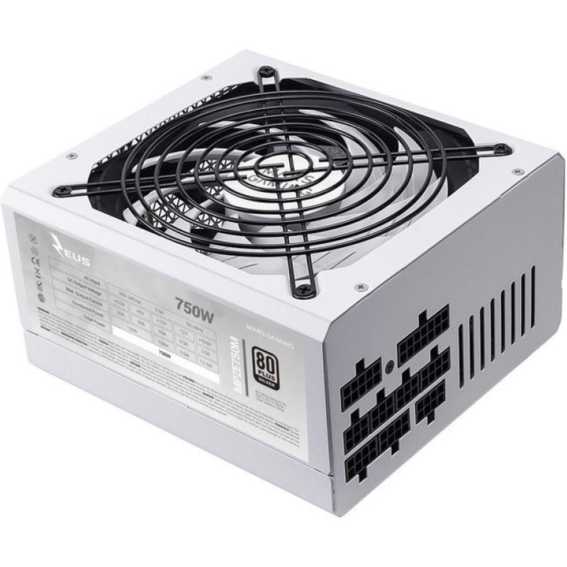 Mars Gaming MPZE750M 750W 80 Plus Argent Entièrement Modulaire Blanc