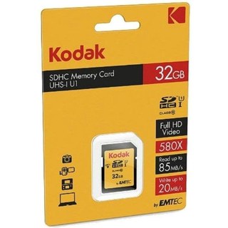 Carte Kodak EKMSD32GHC10K 32 Go SDHC UHS-I Classe 10 90MB/s