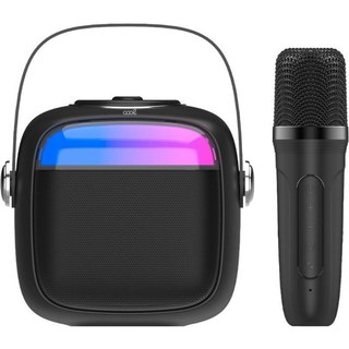 Cool Mini Enceinte Bluetooth Karaoké avec Karaoké 6W + Microphone Noir