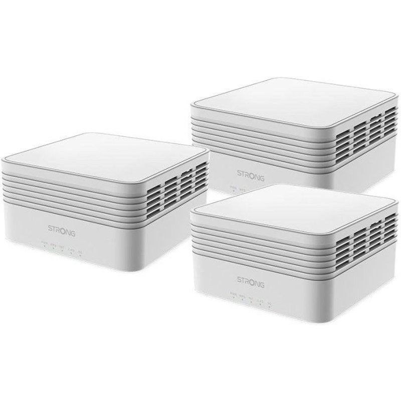 Wi-Fi Mesh Strong 3 Nœuds 3000 Mbps 525 m² avec Wi-Fi 6 et Easy Mesh