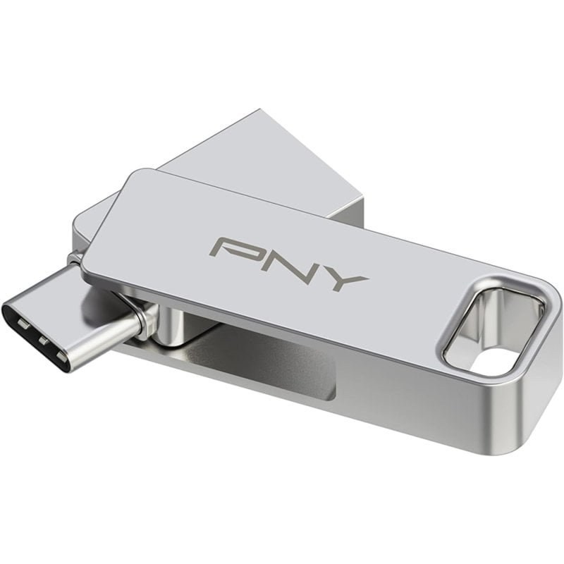 PNY DUO LINK lecteur USB flash 128 Go USB Type-A / USB Type-C 3.2 Gen 1 (3.1 Gen 1) Acier