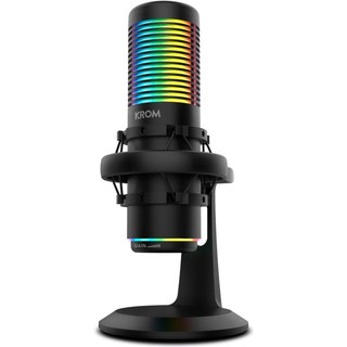 Krom Kaze Microphone à condensateur pour streaming RGB Noir