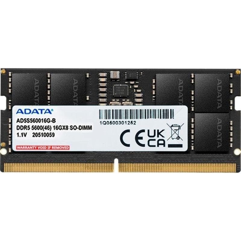 Mémoire RAM Adata AD5S560016G-S 16 Go 1X16GO DDR5 5600 MHz CL46 SO-DIMM ECC