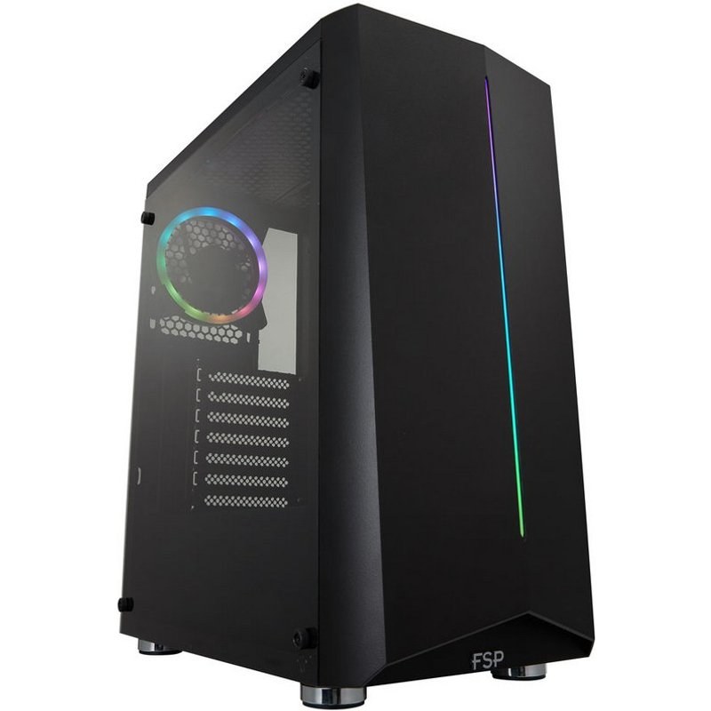 FSP CMT151 RGB Midi Tower USB 3.0 Noir avec Fenêtre