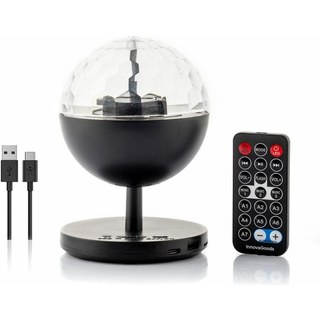 Haut-parleur sans fil InnovaGoods Istarlyt avec projecteur LED noir