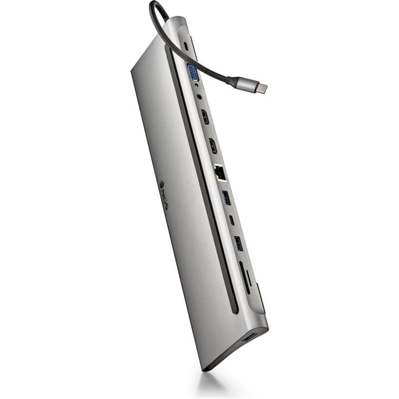 NGS WONDER DOCK 12 Avec fil USB 3.2 Gen 1 (3.1 Gen 1) Type-C Argent