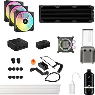 Kit de refroidissement liquide à tube rigide noir Corsair Hydro X Series iCUE LINK XH405I