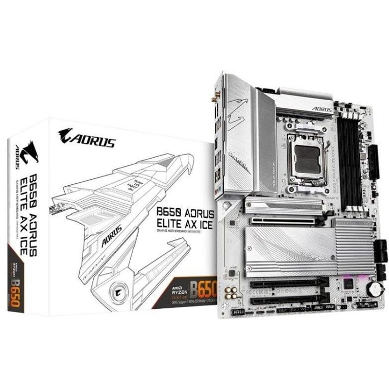 Carte mère Gigabyte B650 AORUS ELITE AX ICE B650 Socket AM5 DDR5 ATX Wi-Fi 6E PCIe 5.0 M.2