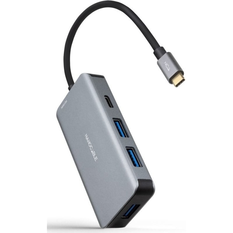 Station d'accueil Nanocable 5 en 1 USB-C vers USB 3.2/USB-C/USB-C PD