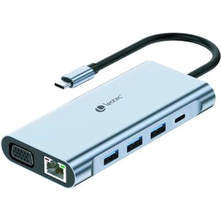 Station d'accueil Leotec HUB 11 en 1 USB/USB-C/VGA/HDMI/MicroSD
