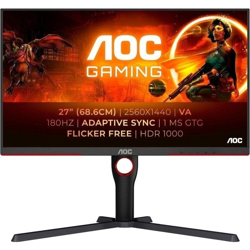 Écran PC AOC Q27G3XMN/BK 27" QHD Ultra HD 180 Hz VA Mini LED HDR1000