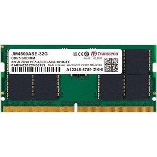 Mémoire RAM Transcend JetRam 32 Go 1X32GO DDR5 4800 MHz CL40 SO-DIMM