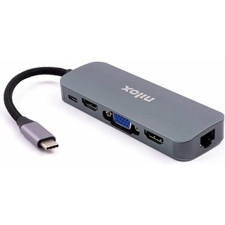 Station d'accueil Nilox USB 3.0/HDMI/VGA/RJ-45/USB-C