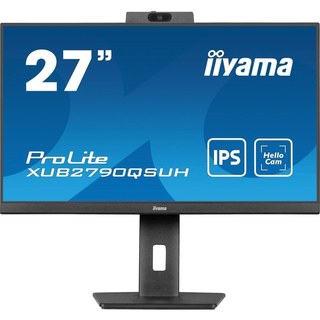 iiyama ProLite XUB2790QSUH-B1 27" IPS QHD 100 Hz USB-C Webcam Haut-parleurs Hauteur Réglable