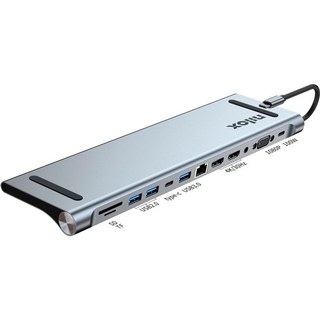 Station d'accueil USB-C 12 en 1 Nilox NXDSUSBC07, gris
