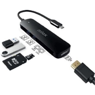 Station d'accueil USB-C Nilox NXDSUSBC05 Noir